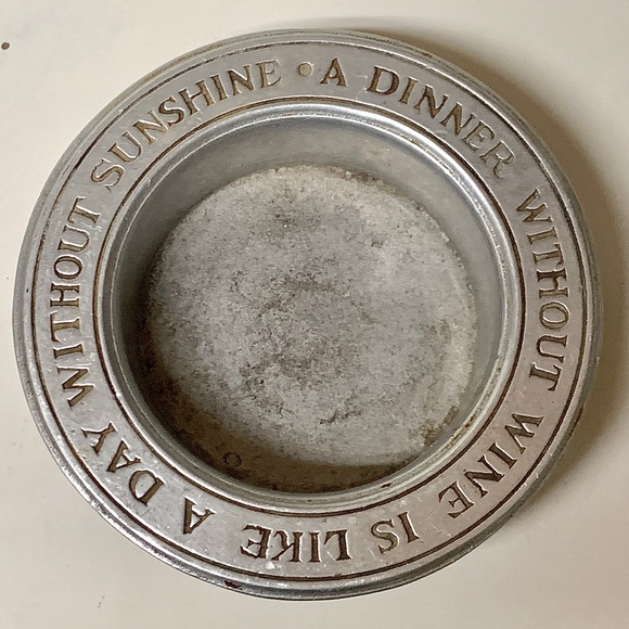 Mid Century Vintage Felt Lined Wilton Armetale RWP Solid Pewter Wine Coaster - Picture 2 of 16